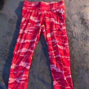 pink camo puma capris